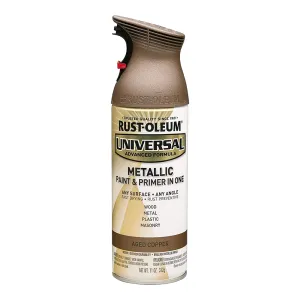 Rustoleum Universal Metallic Spray Paint & Primer 312g Aged Copper Aerosol