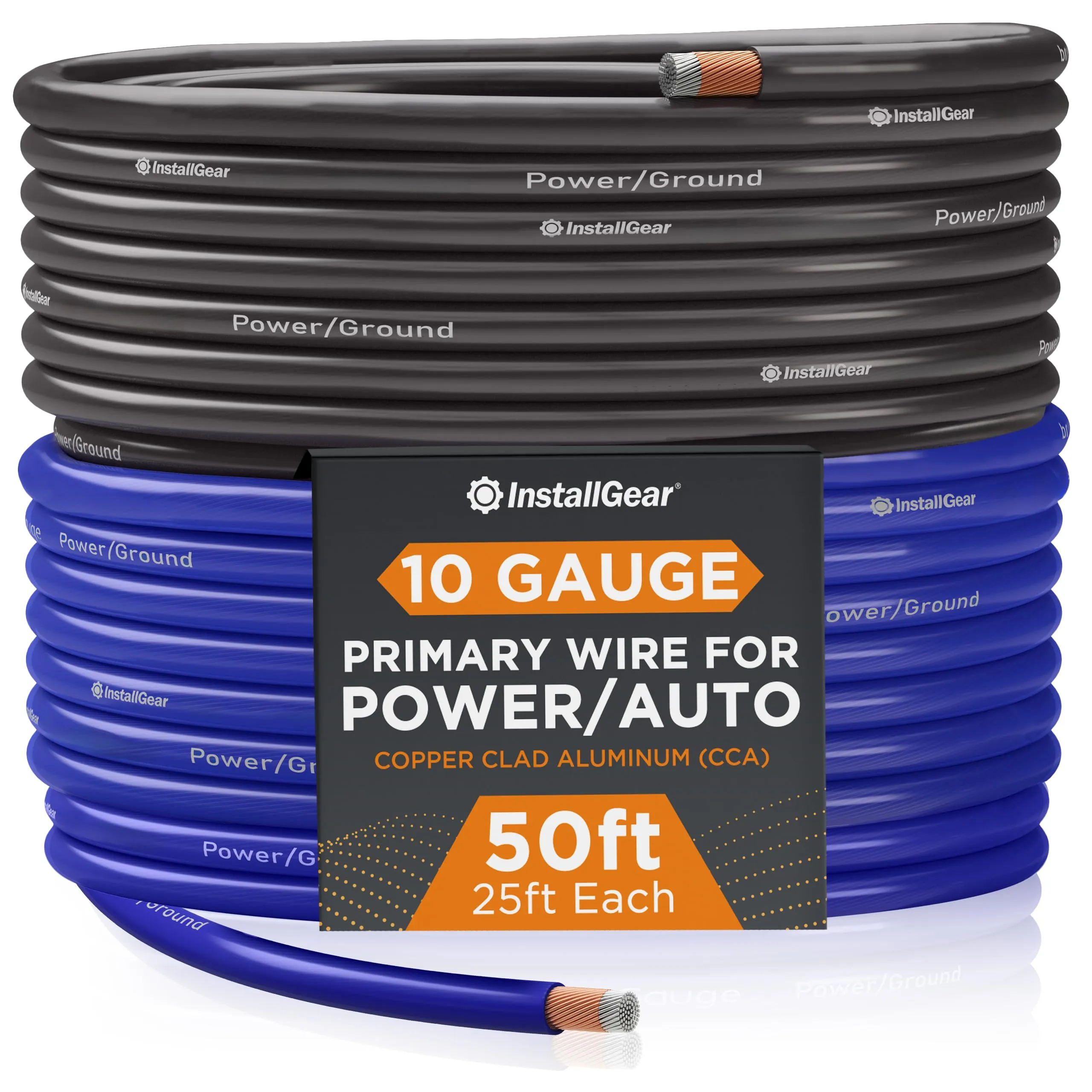 10 Gauge Wire (50ft) Copper Clad Aluminum Caa - Primary Automotive Wire, Car