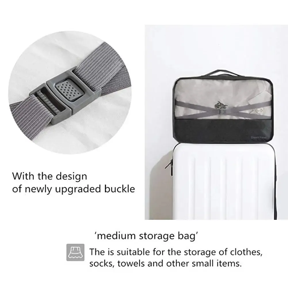 7pcs Packing Cubes Luggage Storage Organiser