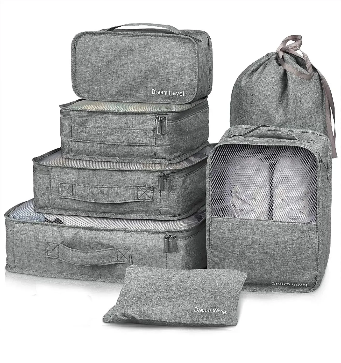 7pcs Packing Cubes Luggage Storage Organiser