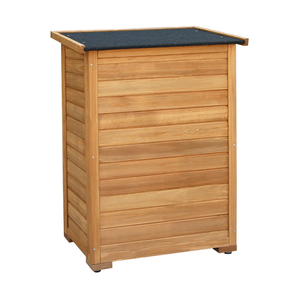 All-Weather Wooden Garden Storage Cabinet, 69x43x96cm - Gardeon