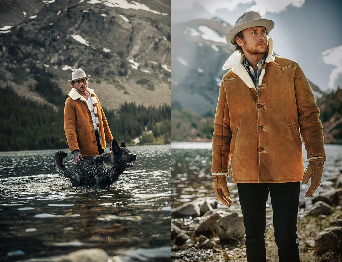 &SONS Aspen Shearling Coat Tan