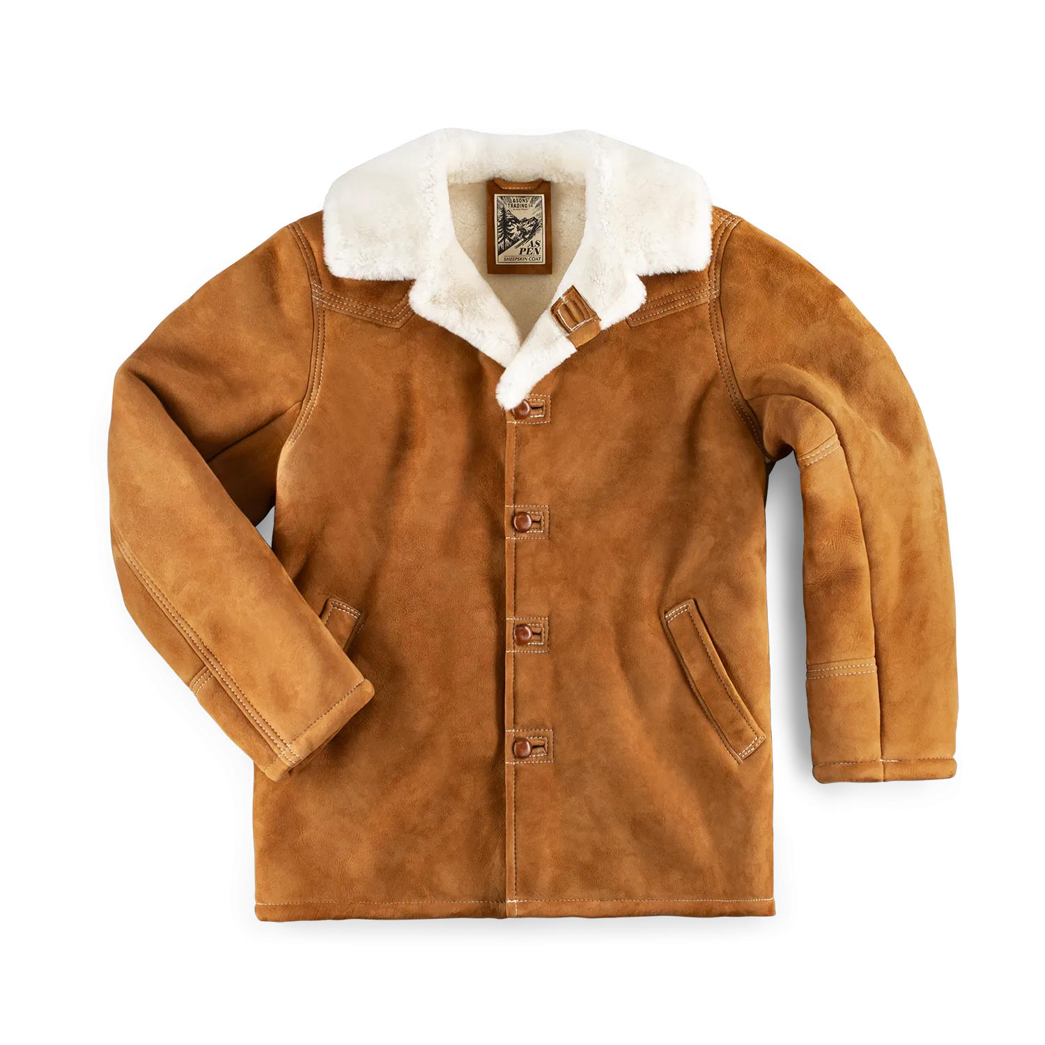 &SONS Aspen Shearling Coat Tan