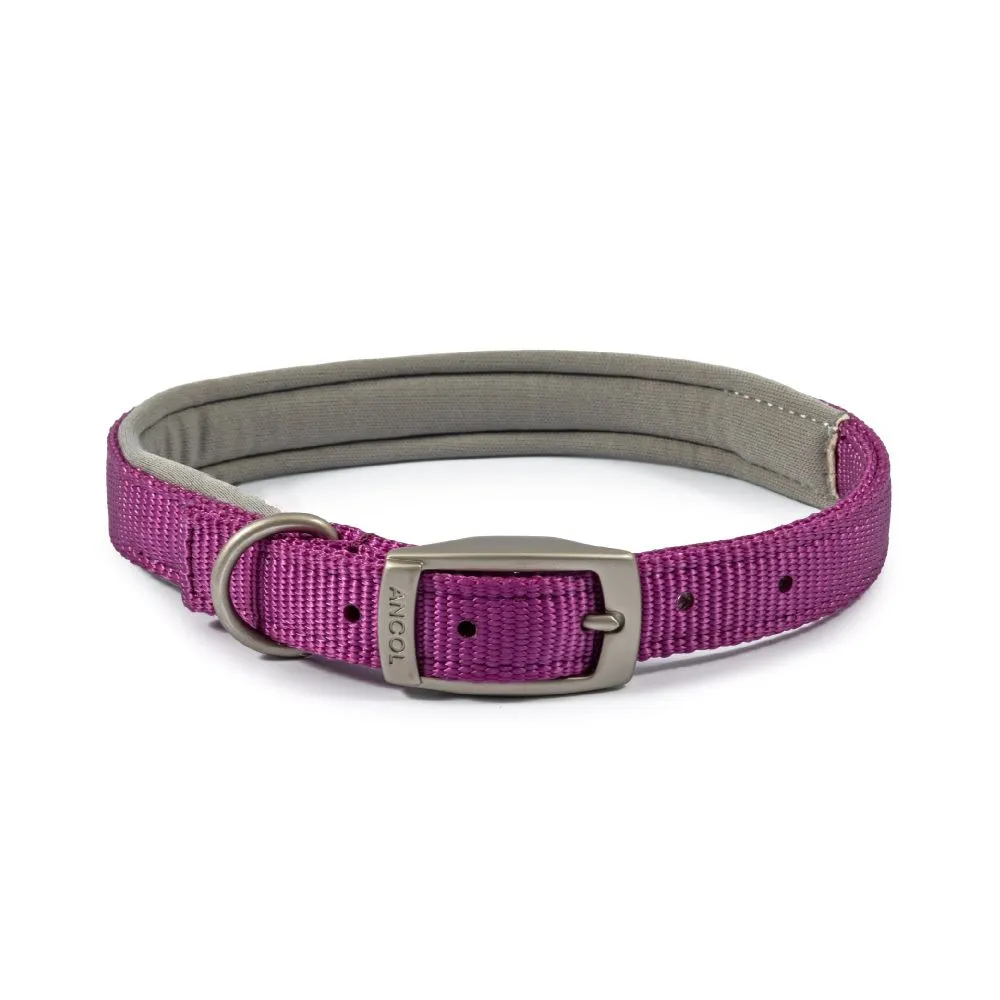 Ancol Viva 39-48cm (Size 5) Purple Poly-Weave Padded Dog Collar