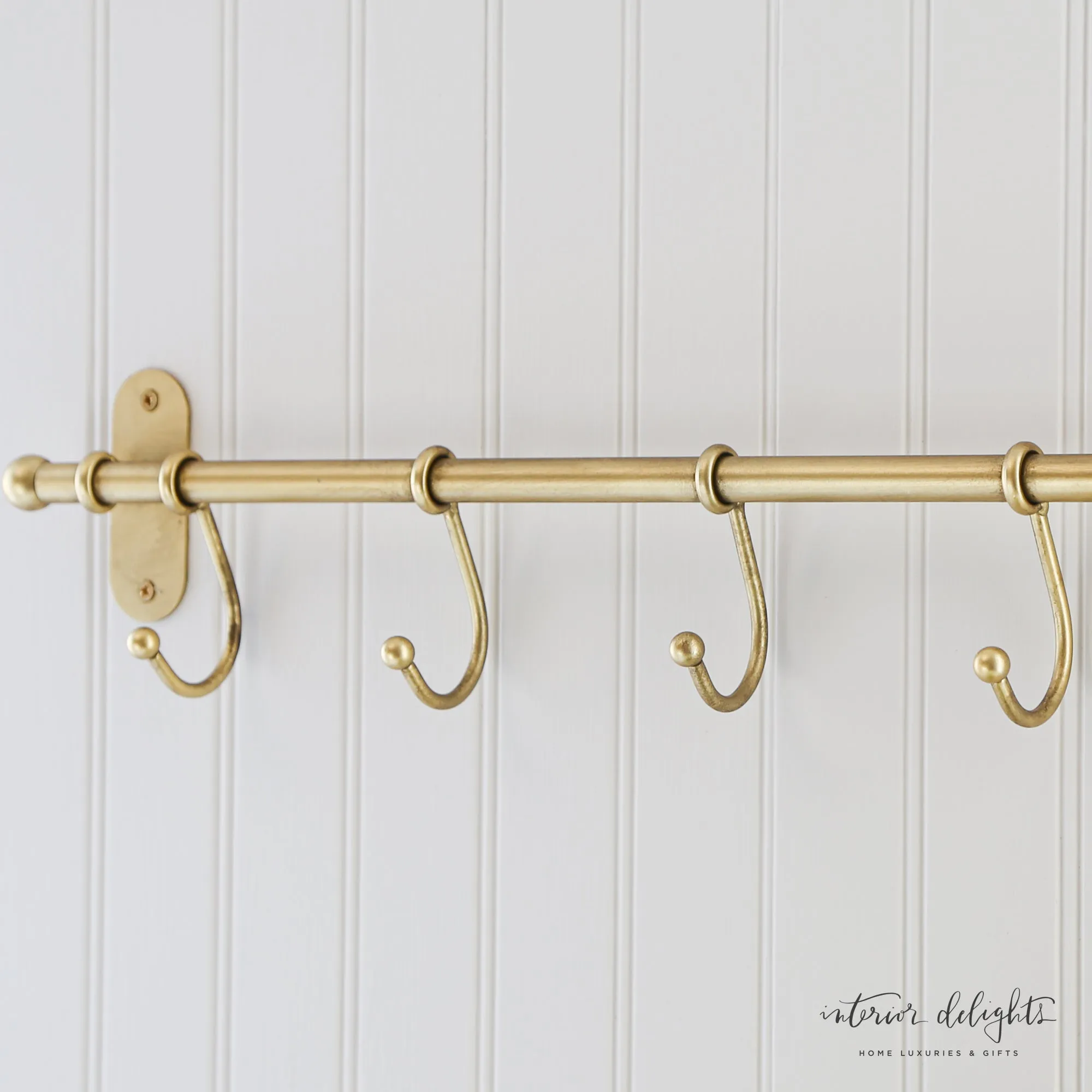 Antiqued Brass Metal Wall Hooks