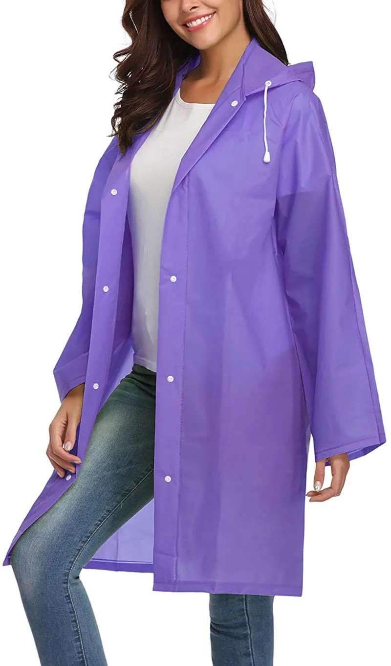 Avoogue EVA Raincoat Waterproof Rain Poncho Rain Jacket Women Long Rain Cape