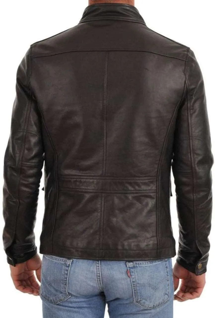 Battleship Biker Leather Jacket