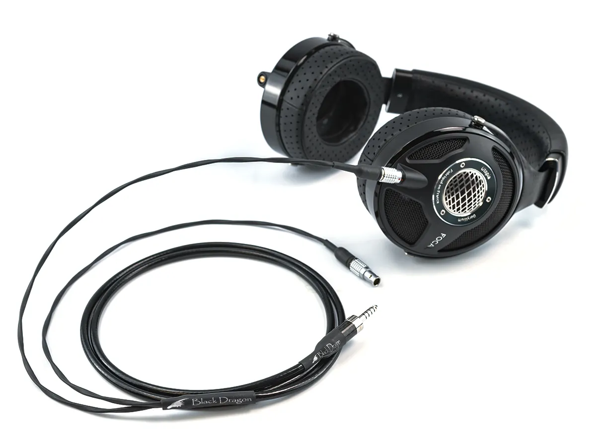 Black Dragon Premium Cable for Focal Utopia Headphones