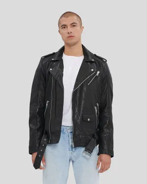 Black Motorcycle Leather Jacket