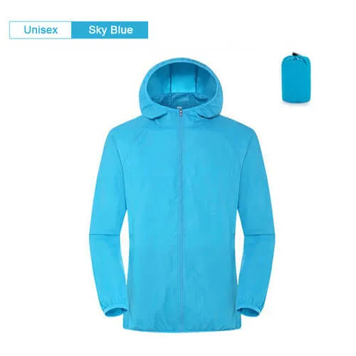 Camping Rain Jacket Men Women Waterproof Sun Protection Clothing