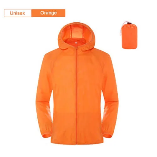 Camping Rain Jacket Men Women Waterproof Sun Protection Clothing