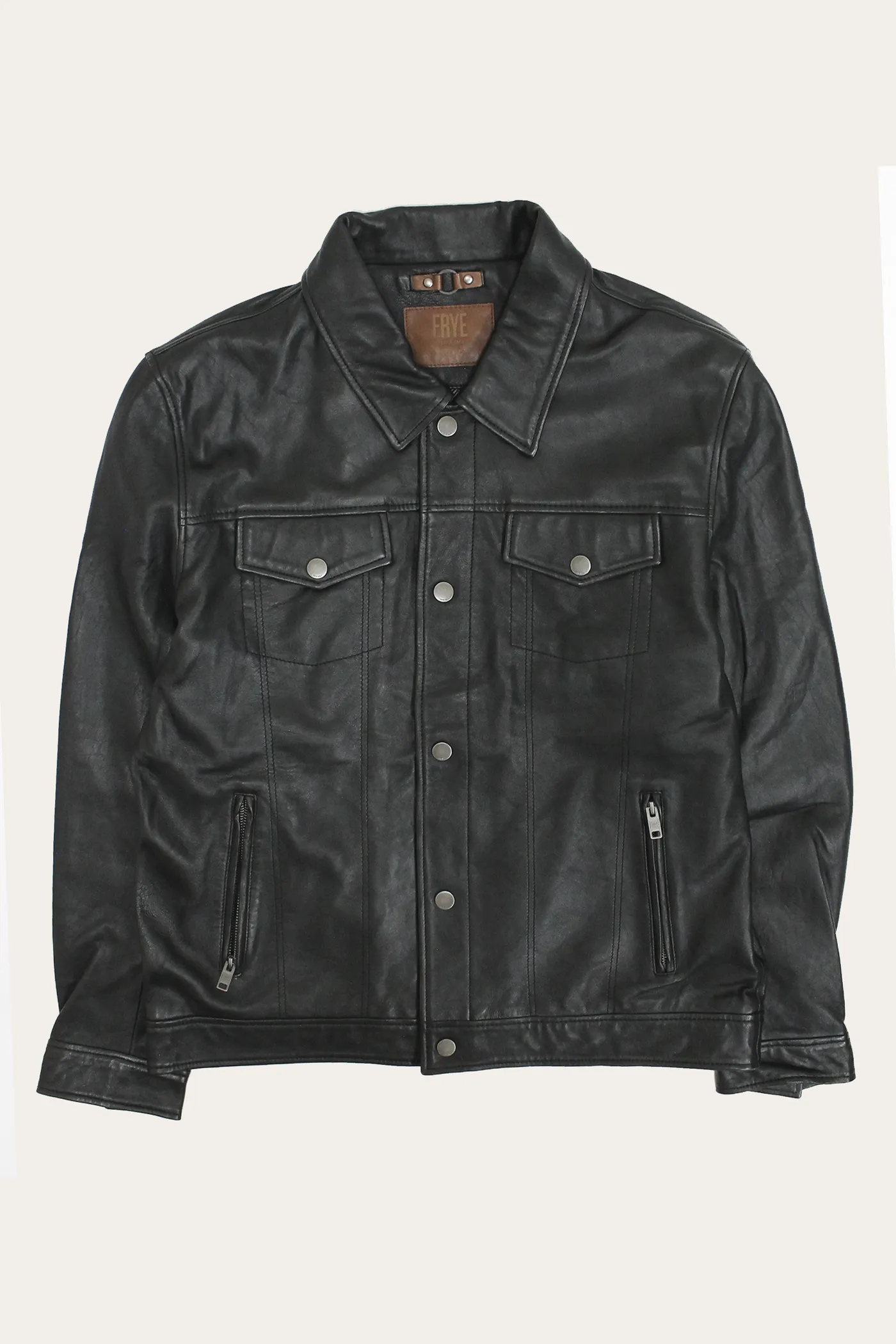 Classic Trucker Leather Jacket