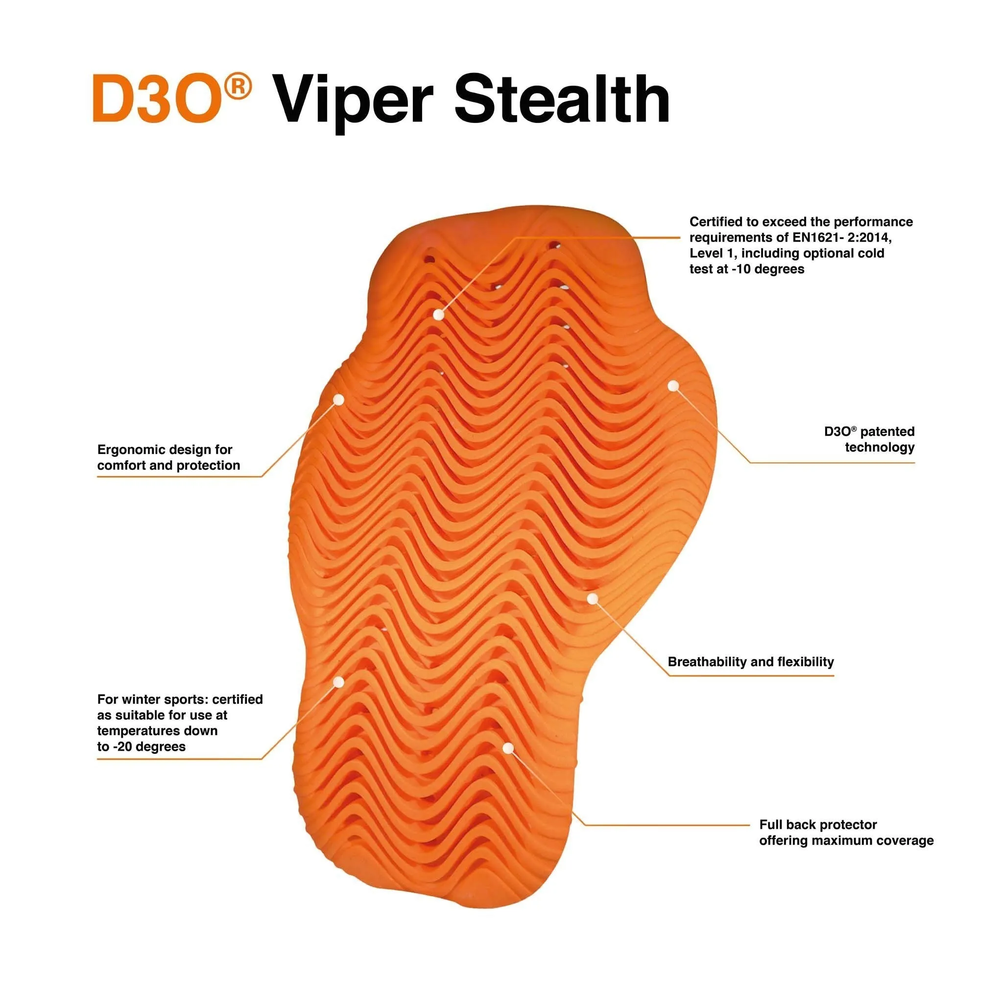 D3O Armour Kit for Jackets and Riding Shirts