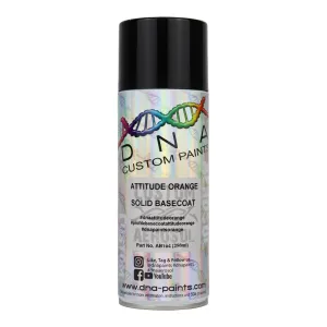 DNA PAINTS Solid Basecoat Spray Paint 350ml Aerosol Attitude Orange