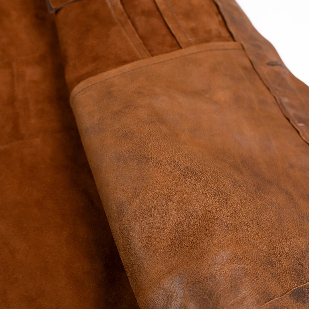 DRIFTER WORK LEATHER JACKET - VOLCANO BROWN