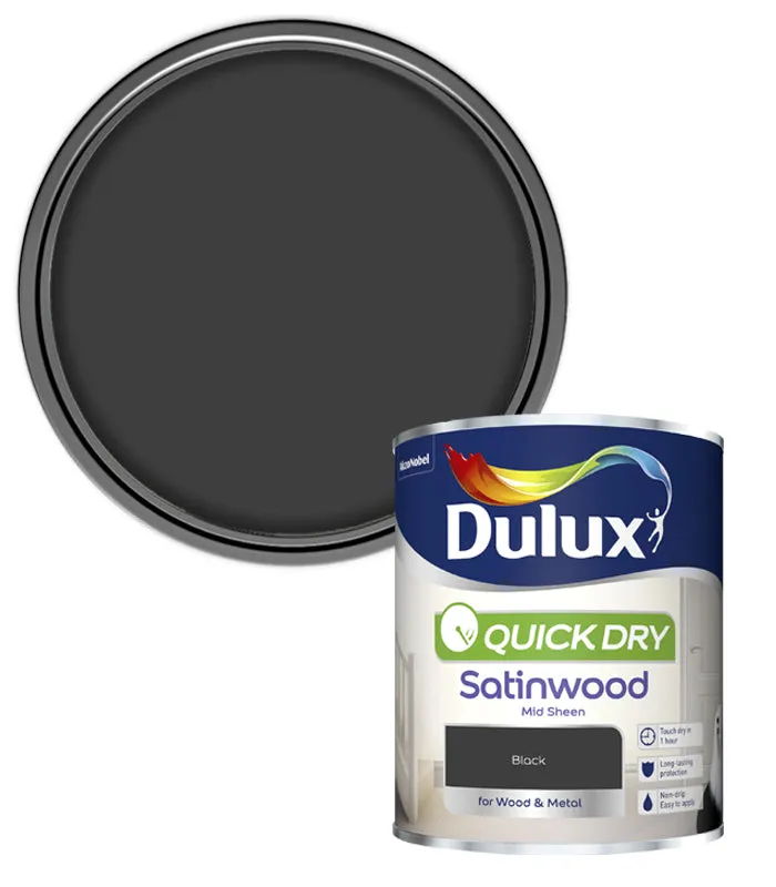 Dulux Quick Dry Satinwood Paint - 750ml