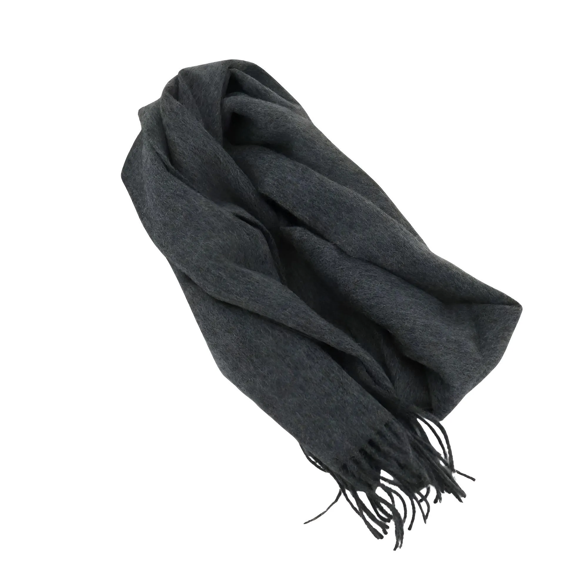 High Quality Men's Wool Scarf 100% Wool Solid Color Tassel Autumn Winter Business Versatile Classic Warm Soft