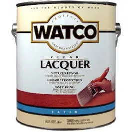 Lacquer Wood Finish, Clear Satin, 1-Gallon