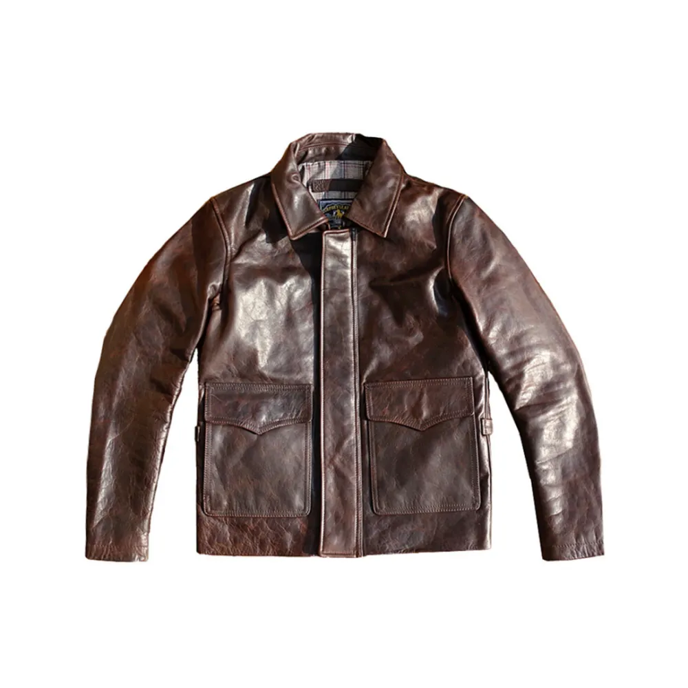 Men's Roughneck Oil Driller Leather Jacket Horsehide