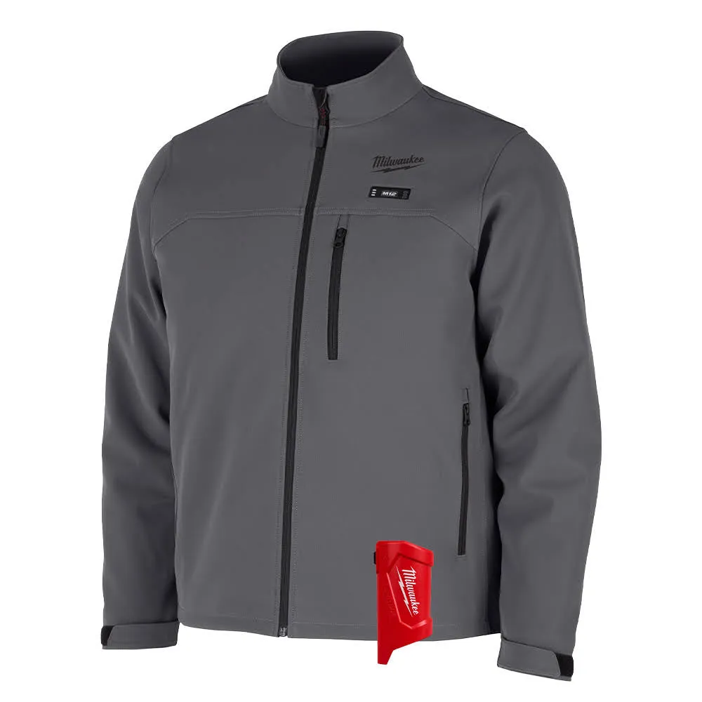 Milwaukee M100G-20 M12 Heated Gray Toughshell Jacket Only