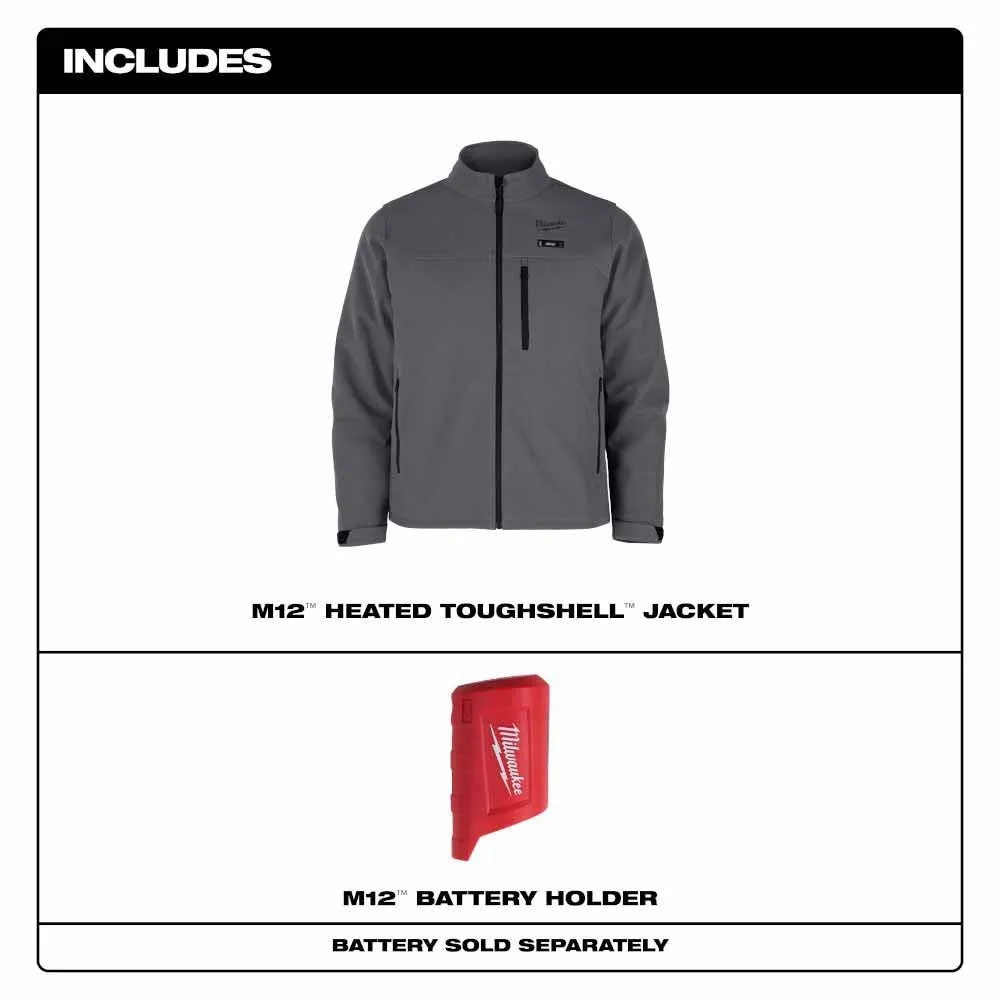 Milwaukee M100G-20 M12 Heated Gray Toughshell Jacket Only