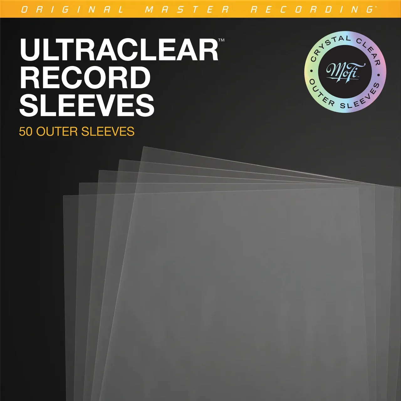 Mofi UltraClear Record Outer Plastic Sleeves 50 Pack