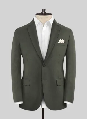 Napolean Stretch Olive Green Wool Jacket