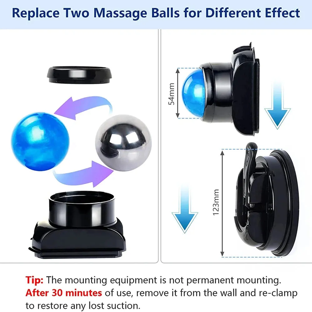 New Design Massage Ball Deep Tissue Roller Suction Cup Self Back Massager Mountable Muscle Massage Ball for Pain Relief Massager