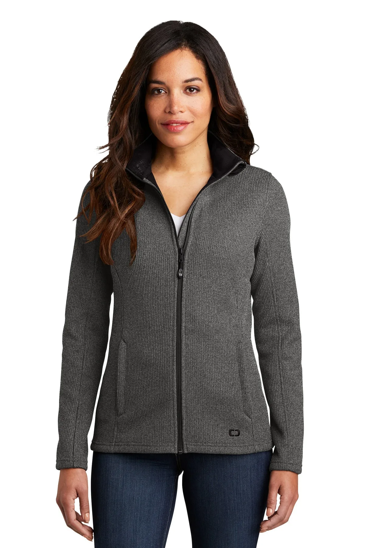 OGIO Ladies Grit Customized Fleece Jackets, Diesel Grey Heather