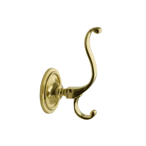 Plain Coat Hook in Polished Brass