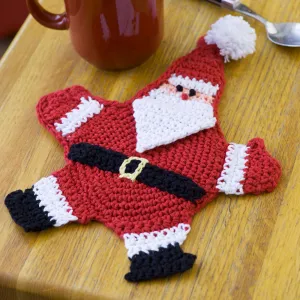 Red Heart Crochet Mr. Claus Potholder