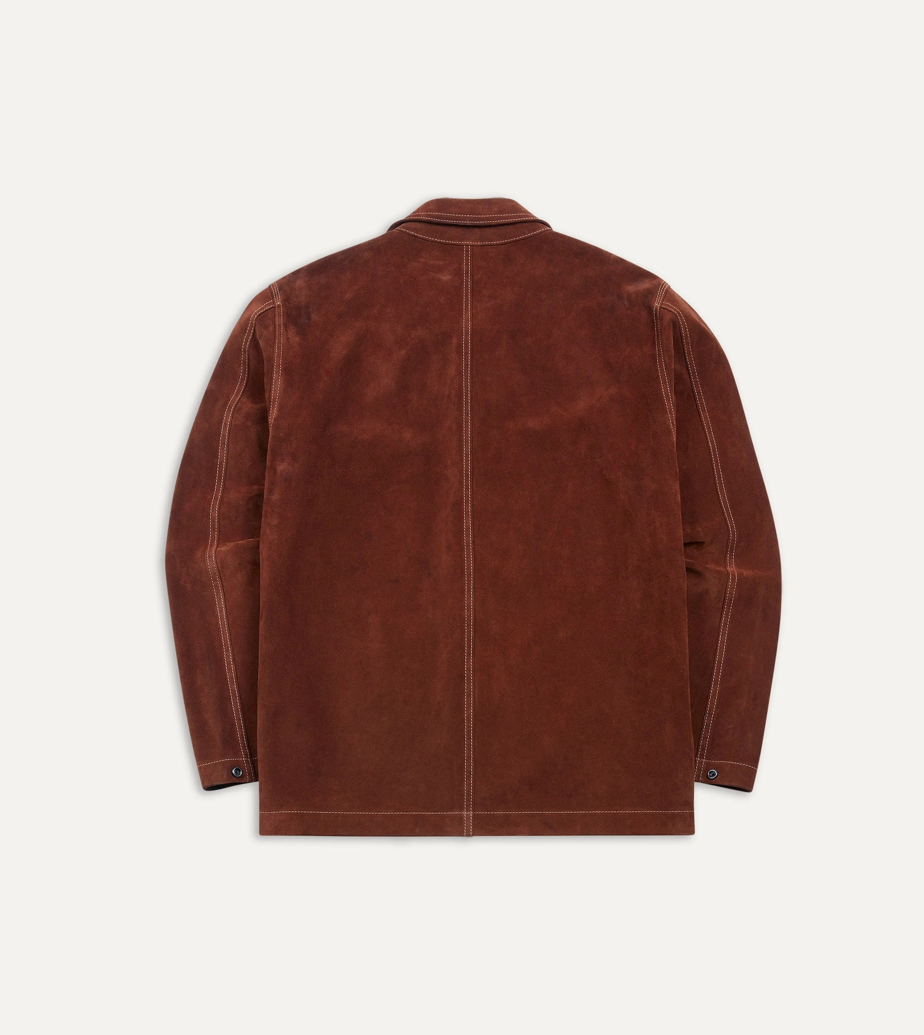 Rust Heavyweight Suede Five-Pocket Chore Jacket