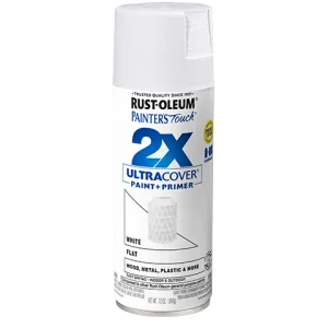 Rust-Oleum Painter's Touch® 2X Ultra Cover Flat Spray Paint (12 oz. Spray, Flat White)