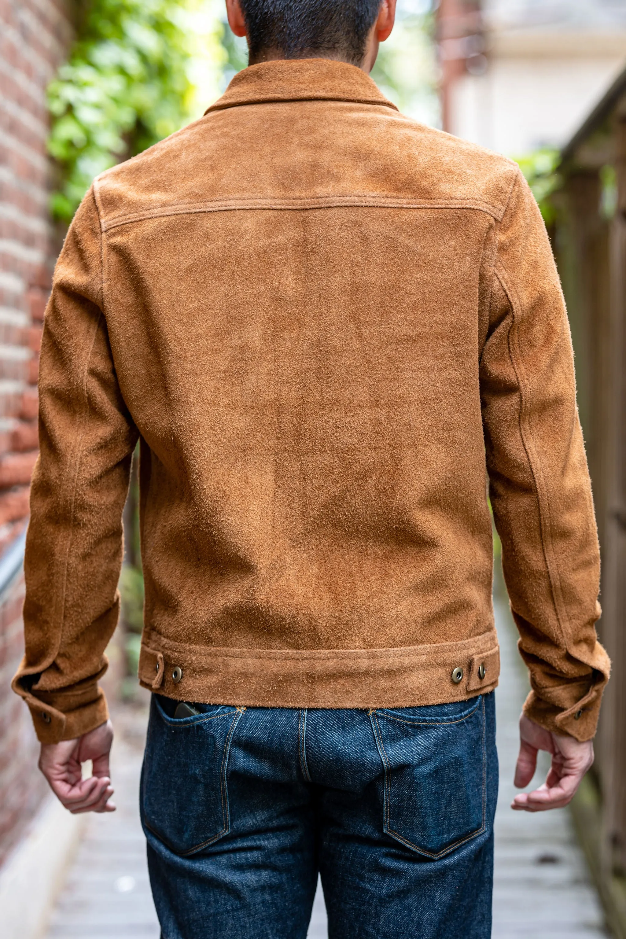 Schott NYC 375 Unlined Roughout Cowhide Jacket - Saddle