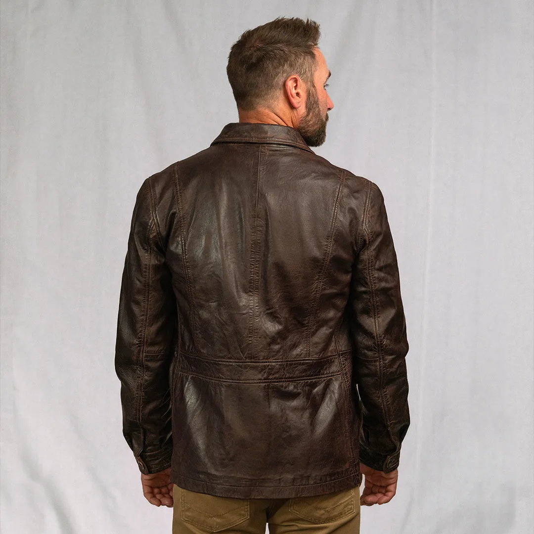 Sheridan Leather Barn Jacket | Vintage Brown