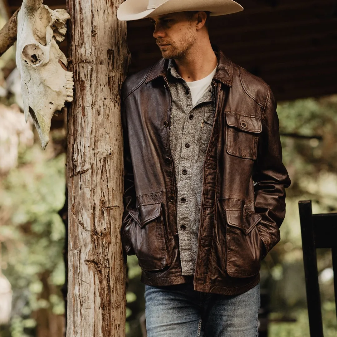 Sheridan Leather Barn Jacket | Vintage Brown