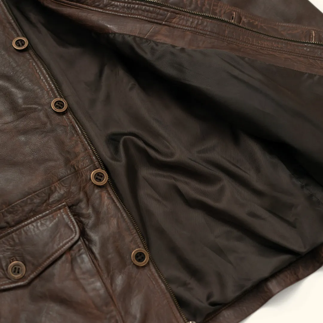 Sheridan Leather Barn Jacket | Vintage Brown