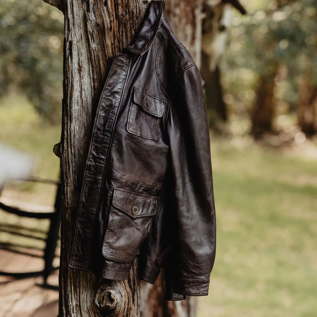 Sheridan Leather Barn Jacket | Vintage Brown