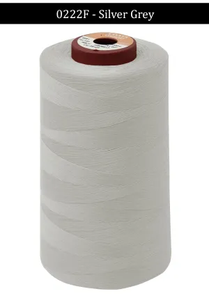 Silver Grey Coats Cometa Overlocking Thread Cones - 5000 Metre Per Spool