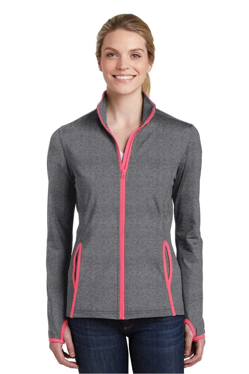 Sport-Tek LST853: Ladies Sport-Wick Stretch Contrast Full-Zip Jacket