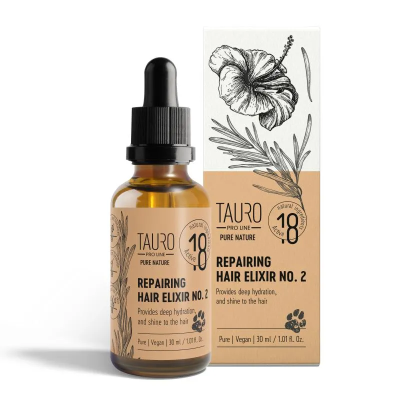 Tauro Pro Line Pure Nature Repairing Elixir No. 2 Treatment For Pets To Deep Hydrate And Restore Damaged Skin And Coat