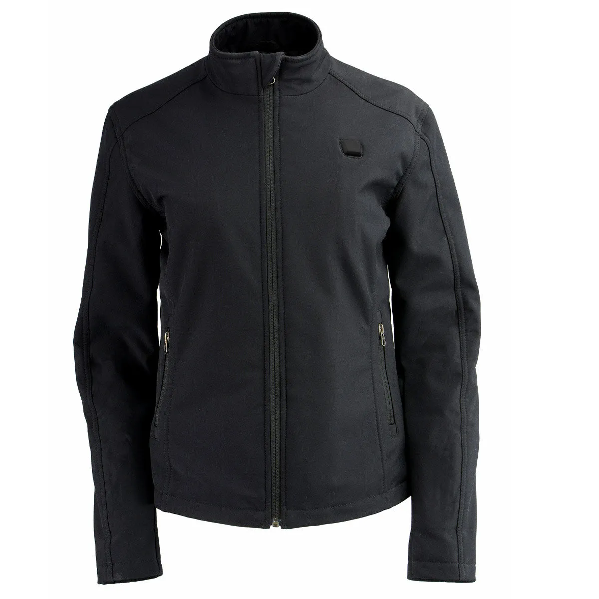 The Bikers Zone BZL1860 Women's Premium Black Heated Soft Shell Heated