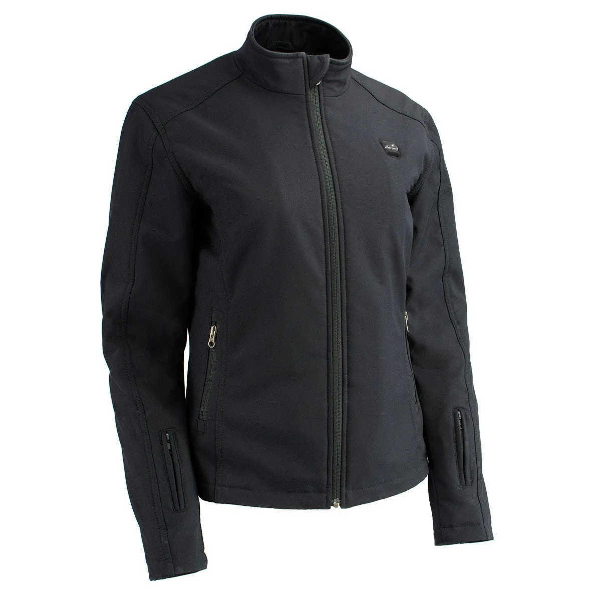 The Bikers Zone BZL1860 Women's Premium Black Heated Soft Shell Heated