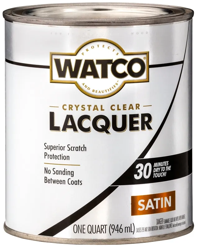 WATCO 63241 Lacquer, Liquid, Clear, 1 qt, Can :QUART: QUANTITY: 1