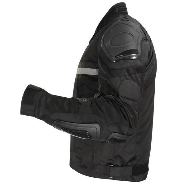 Xelement CF751 Men's Roll Out Black Tri-Tex Motorcycle Protective Riders Jacket w/ CE Armor Protection